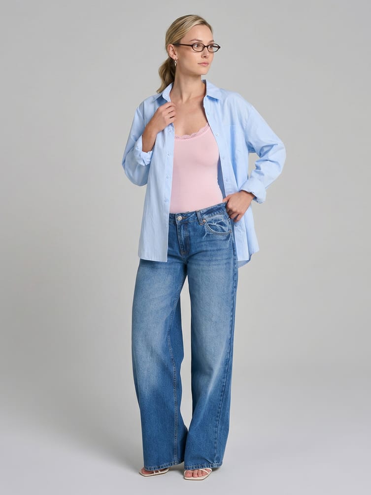 Боди-майка с кружевом