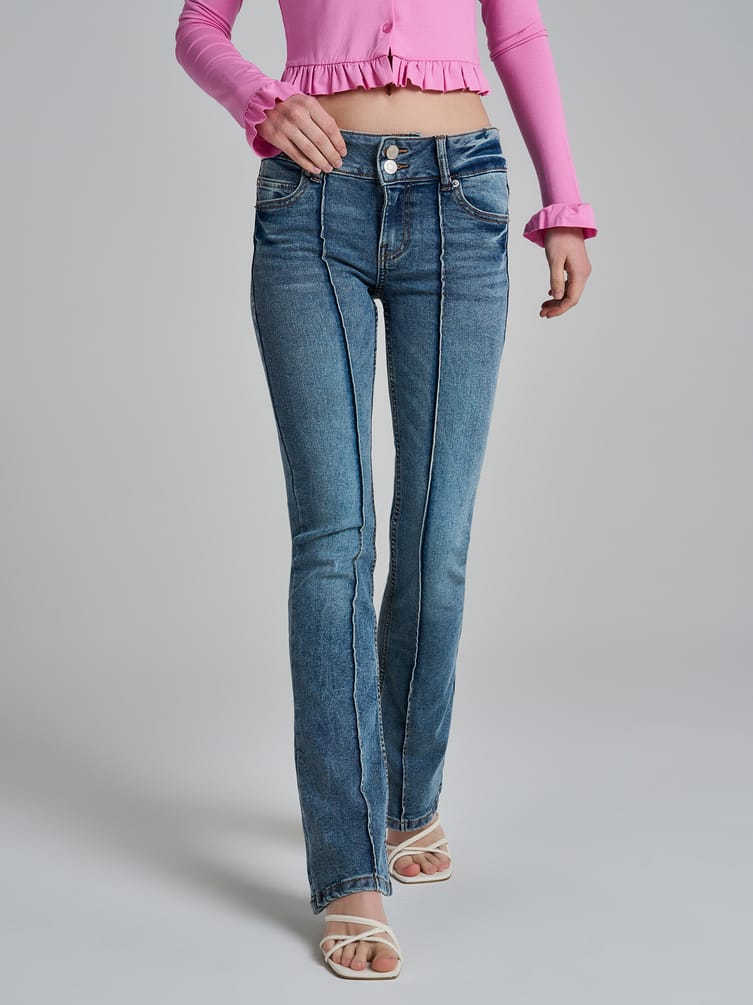 Джинсы клеш со стрелками