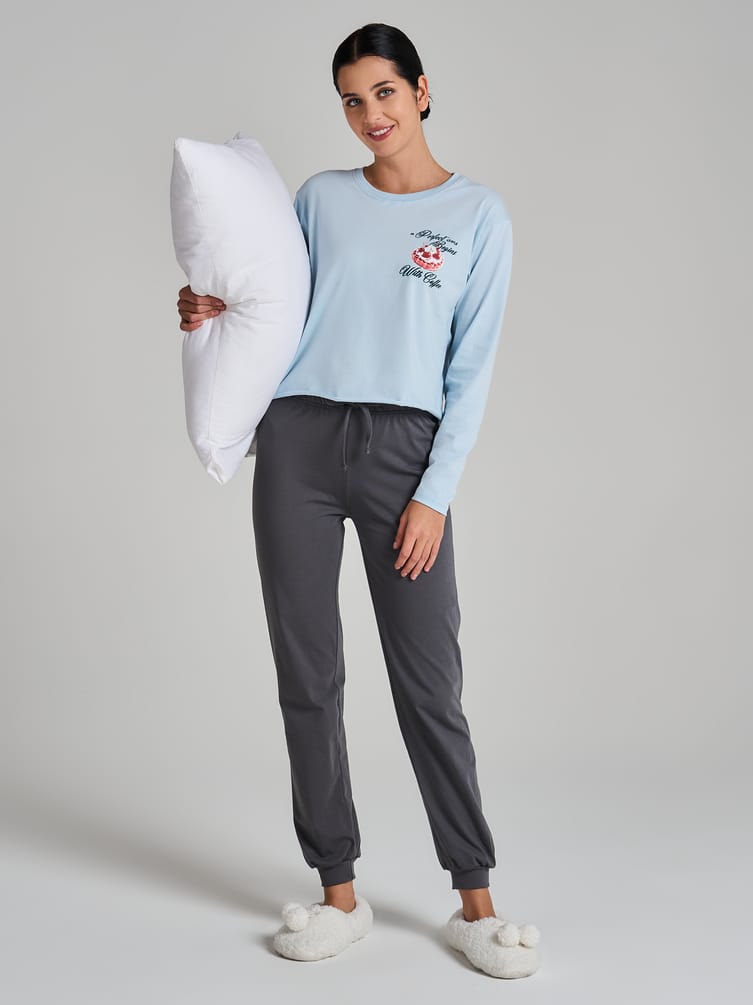Пижама с лонгсливом и брюками