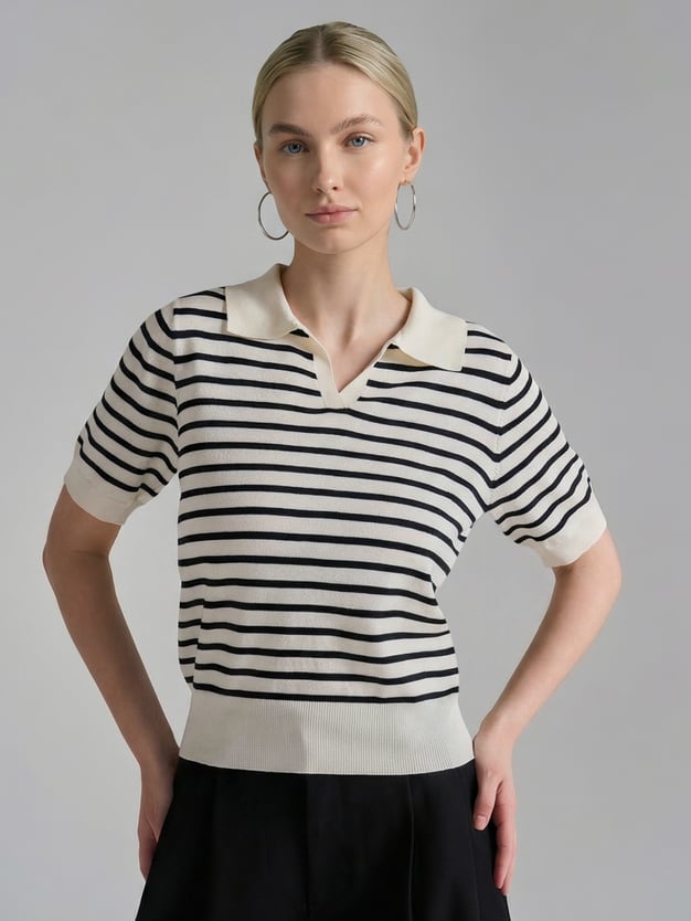 Джемпер трикотажный в полоску