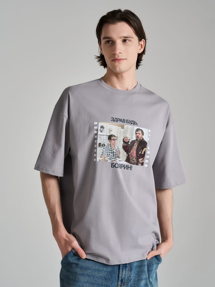 Футболка оверсайз с принтом Мосфильм
