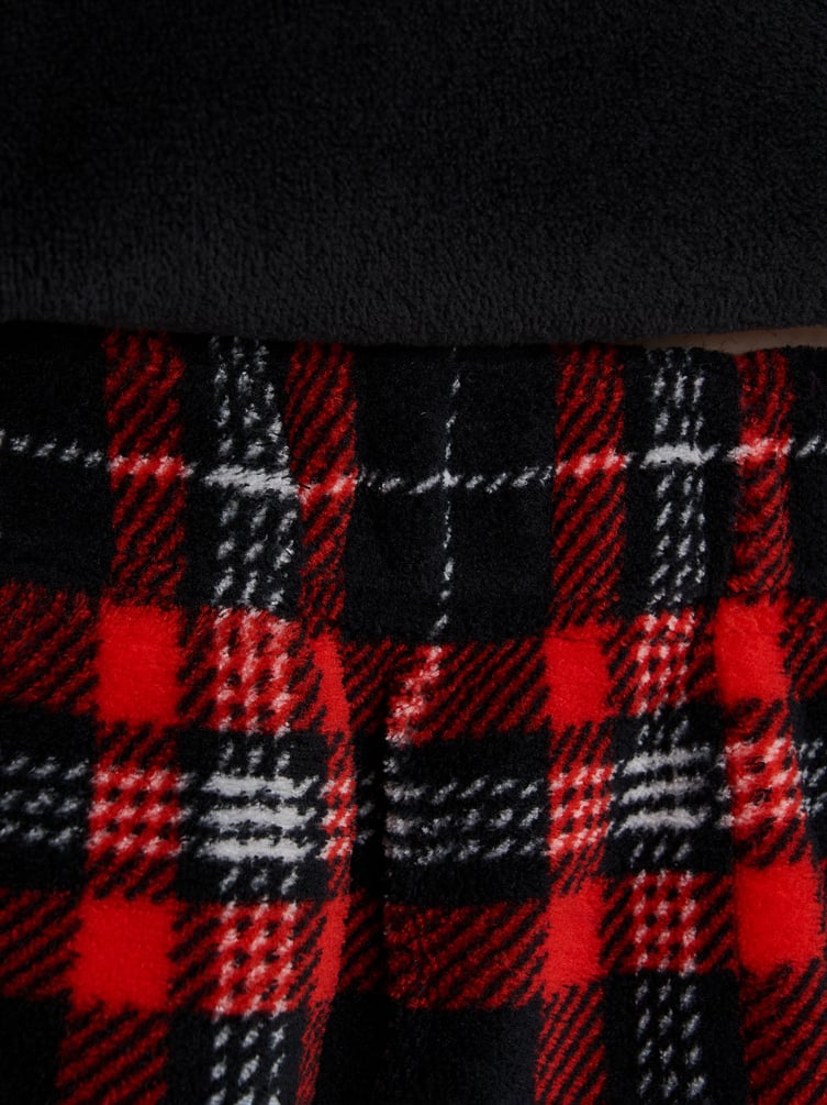 Пижама плюшевая с вышивкой и штанами