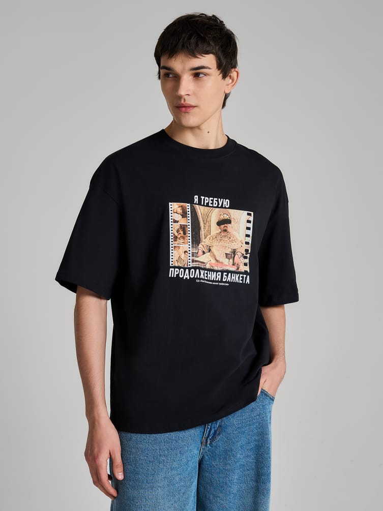 Футболка оверсайз с принтом Мосфильм