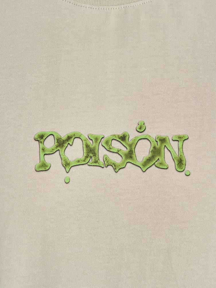 Футболка из хлопка с принтом на спине