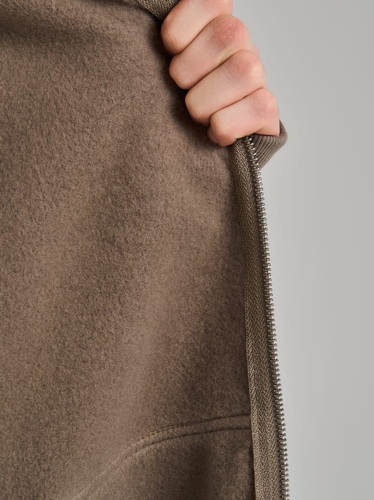 Зип худи оверсайз с надписью Russia и начесом