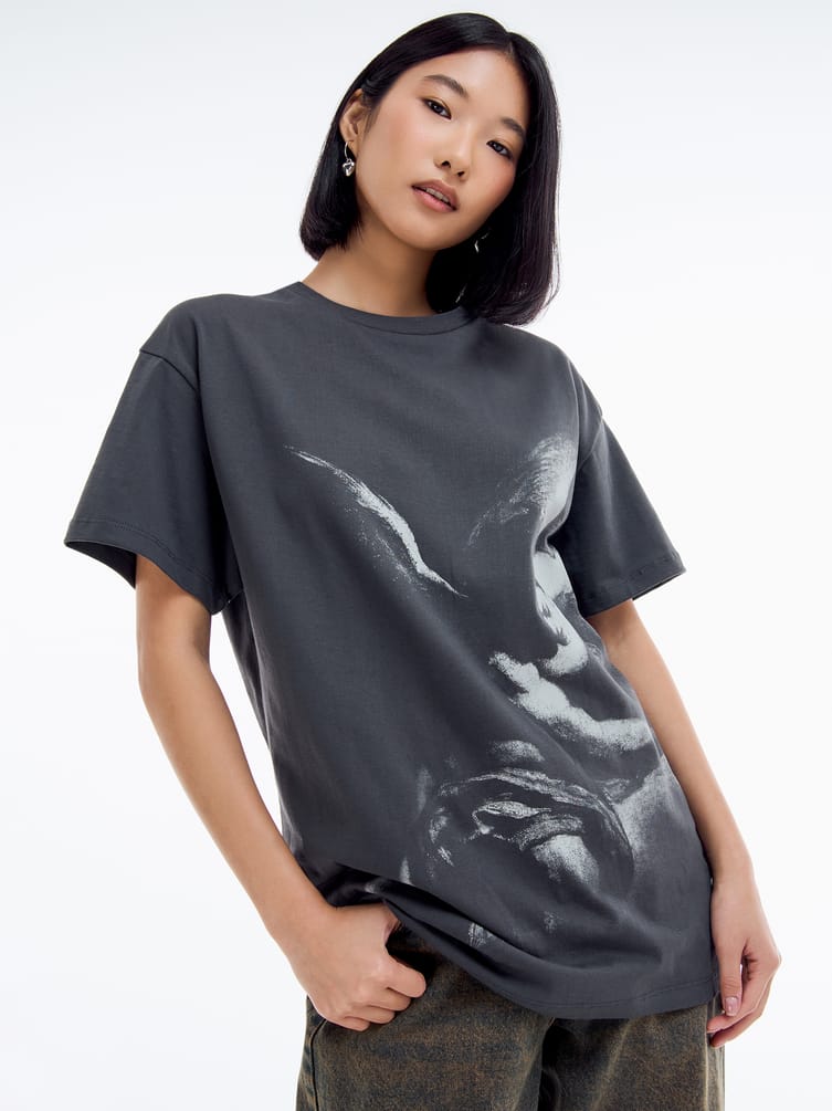 Футболка оверсайз с принтом