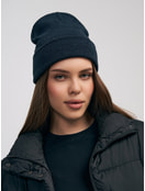 Вязаная шапка бини с люрексом