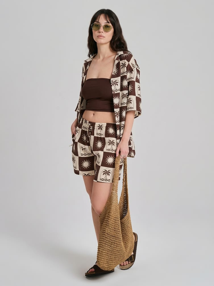 Шорты летние с принтом