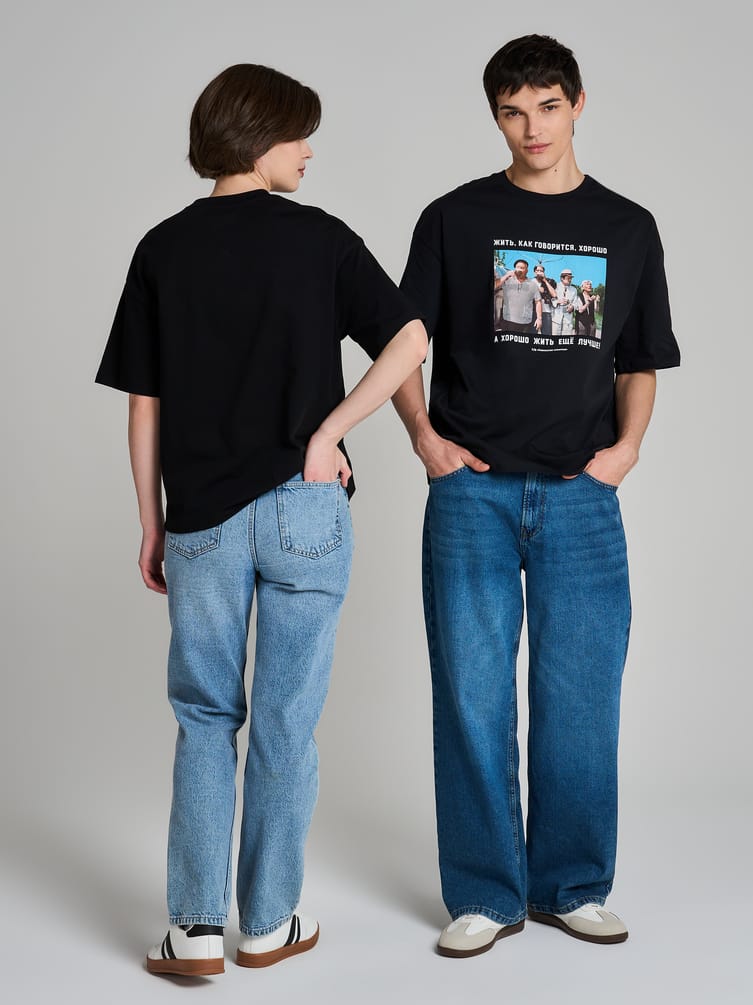 Футболка оверсайз с принтом Мосфильм