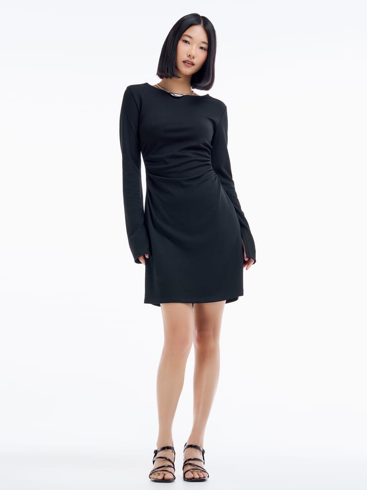 Мини платье с драпировкой