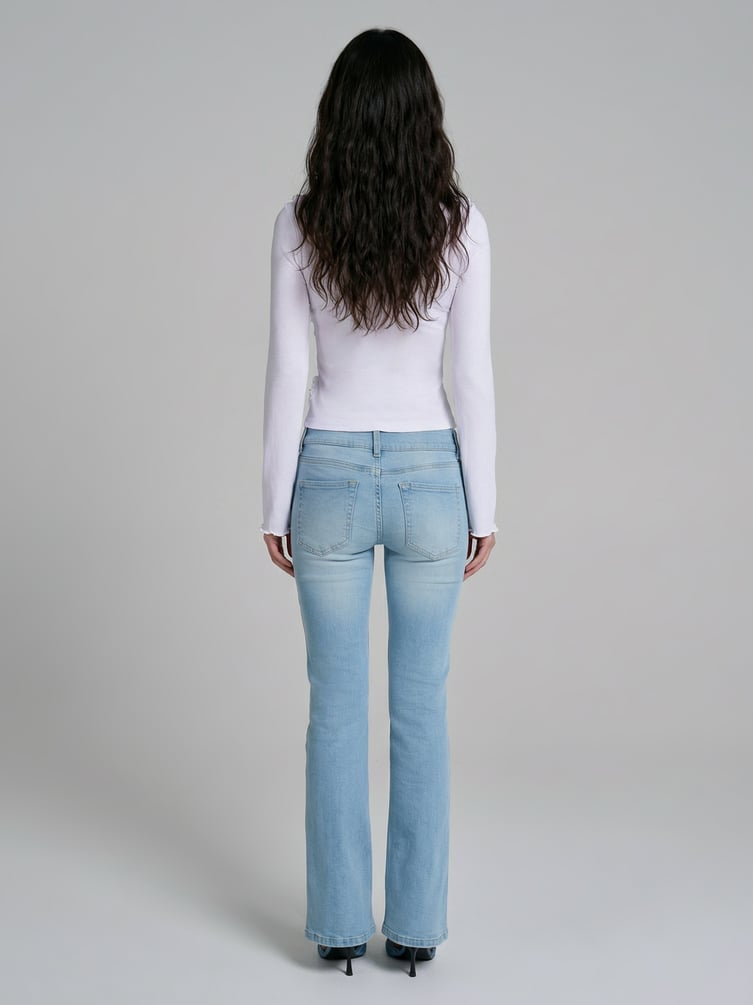 Джинсы клеш со стрелками