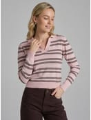 Пуловер трикотажный в полоску