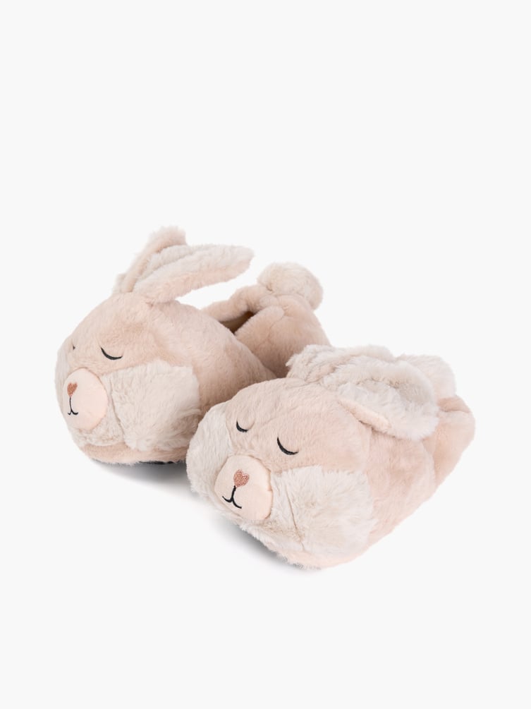 Плюшевые тапки игрушки в виде зайчиков