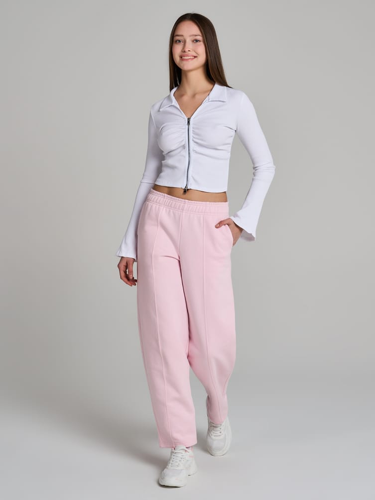 Теплые брюки зауженные с начесом