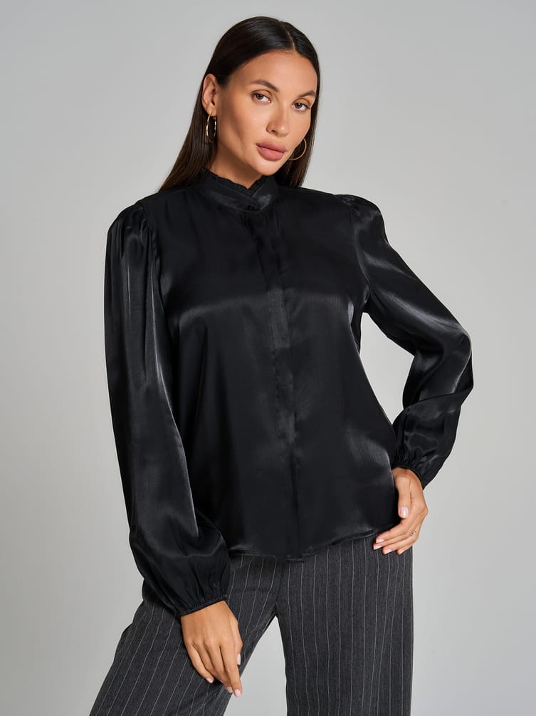 Блузка винтажная с рюшами