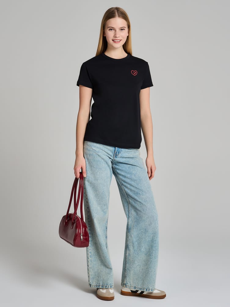 Хлопковая футболка с принтом