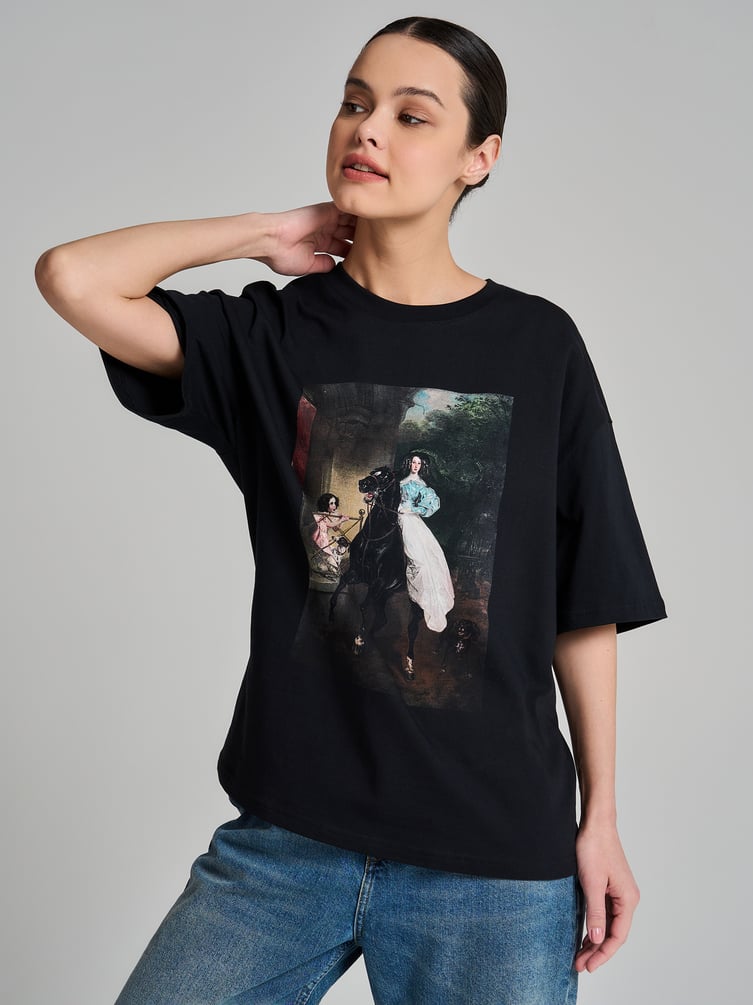 Футболка с принтом картин Третьяковской галереи