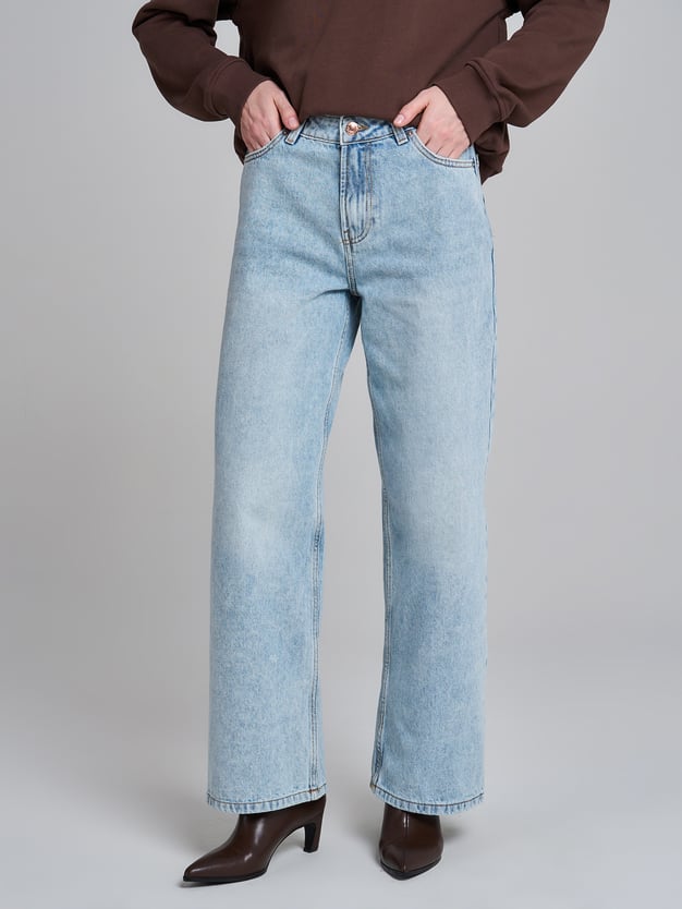 Джинсы Baggy с винтажной стиркой