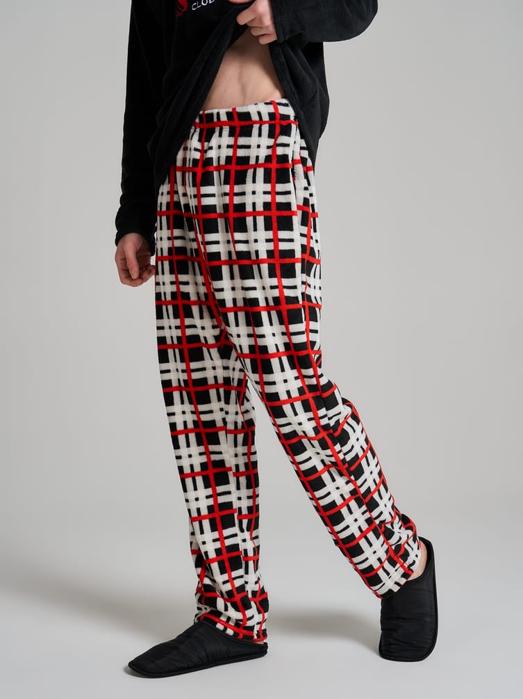 Пижама плюшевая теплая с брюками