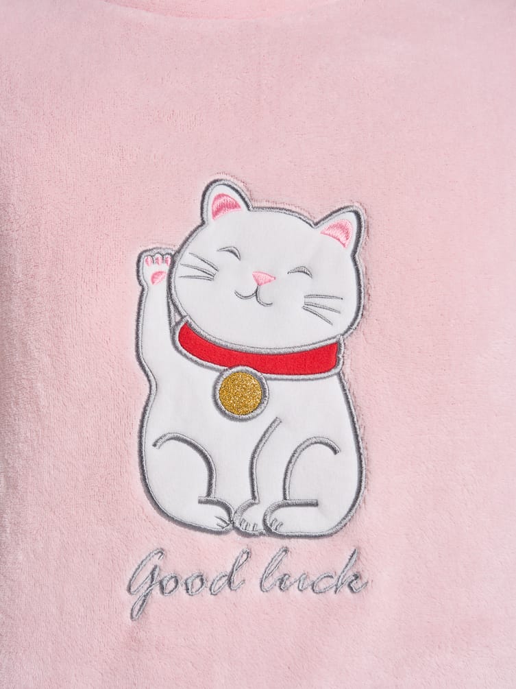 Теплая плюшевая пижама с кошечкой Манэки-нэко