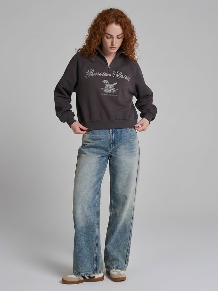 Свитшот с принтом Russian Vibes