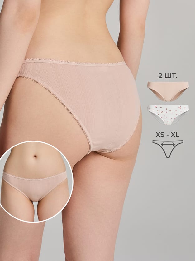 Трусы-слипы - 2 шт. в цветочек