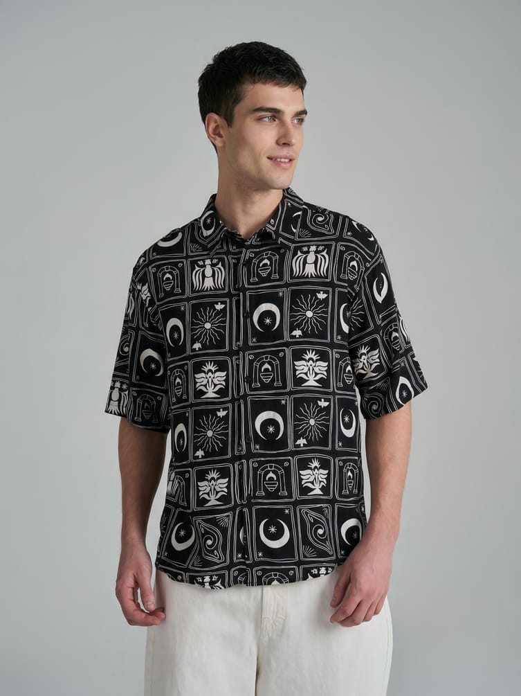 Рубашка летняя с принтом