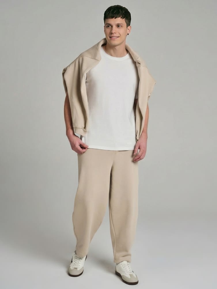 Спортивные широкие брюки с начесом