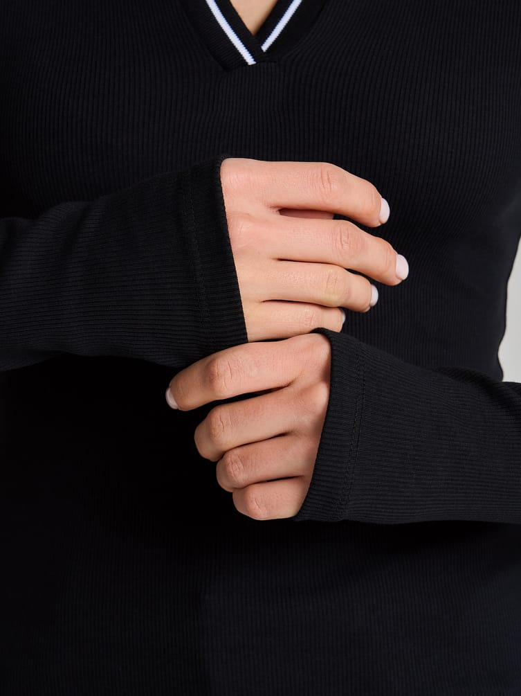 Рубашка-поло с длинным рукавом