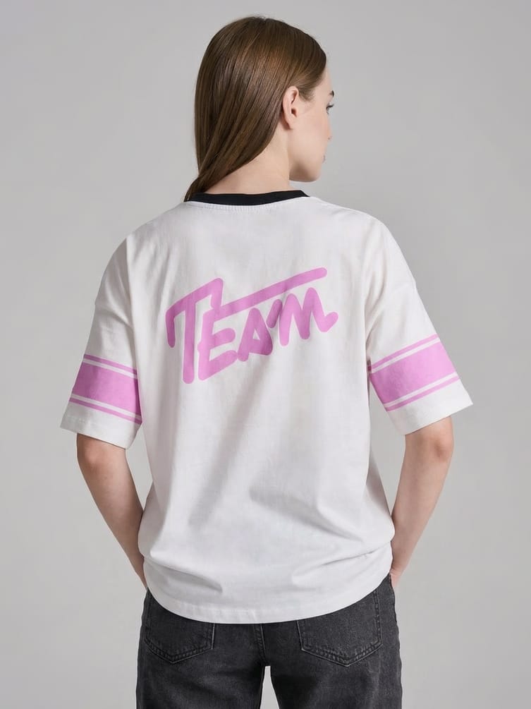 Спортивная футболка оверсайз с принтом