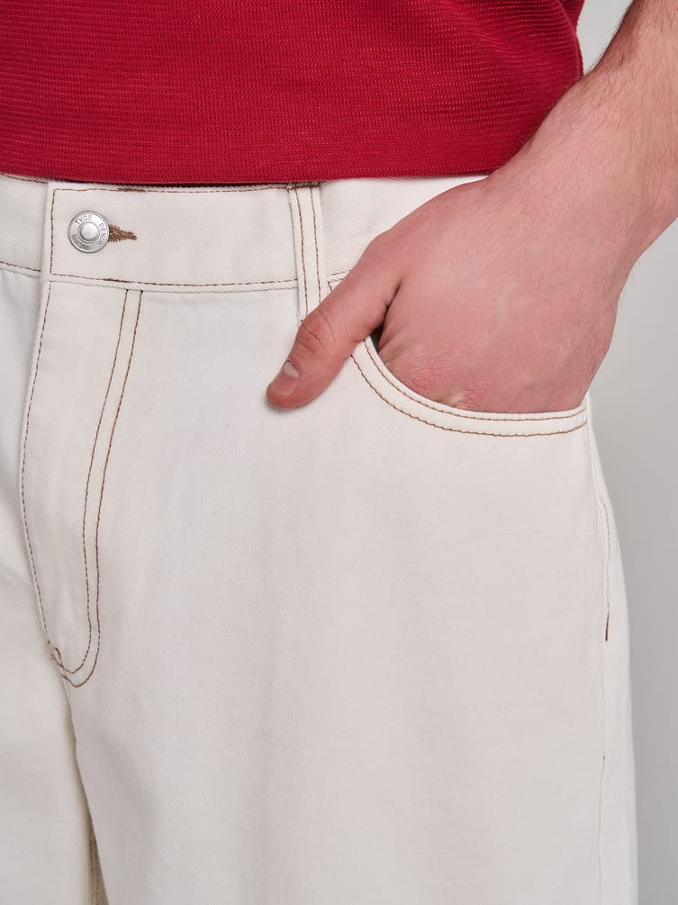 Удлиненные джинсовые шорты бермуды