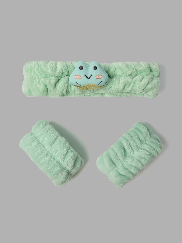 Набор повязка для волос и браслеты для умывания