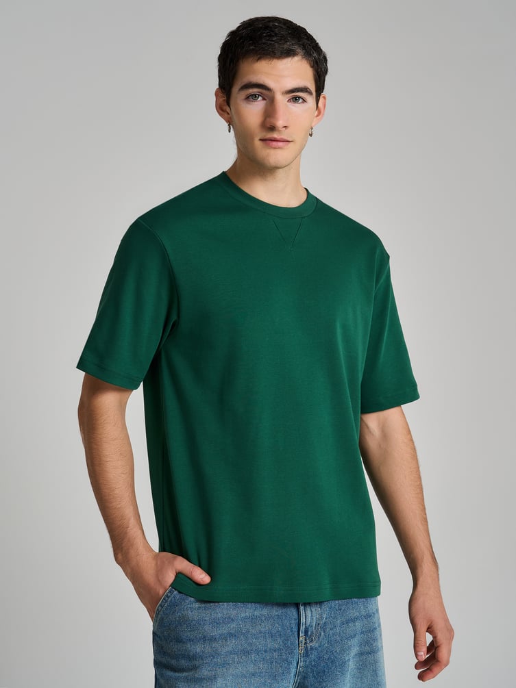 Футболка плотная однотонная