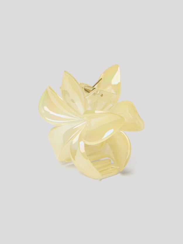 Заколка-краб в виде цветка