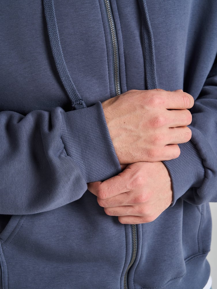 Зип худи оверсайз с начесом на молнии