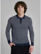 Джемпер поло в полоску