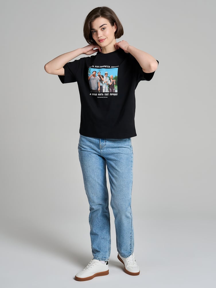 Футболка оверсайз с принтом Мосфильм