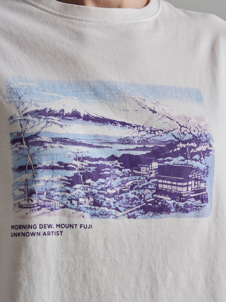 Футболка из хлопка с японским принтом