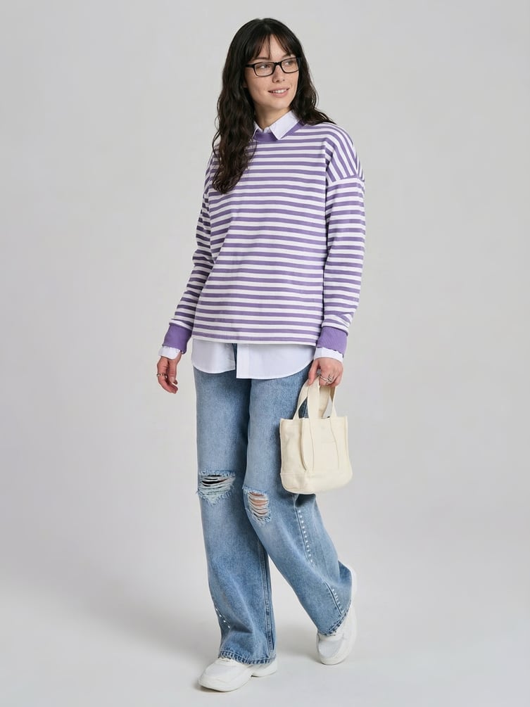 Свитшот в полоску