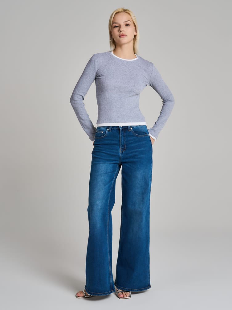 Лонгслив приталенный с длинным рукавом