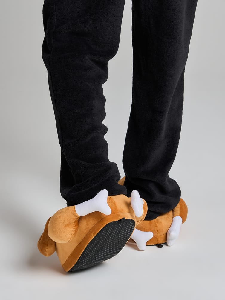 Тапки плюшевые курочка