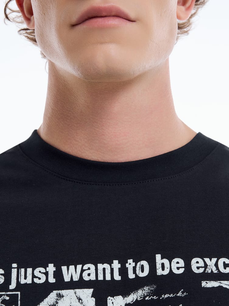 Футболка оверсайз с хоррор принтом