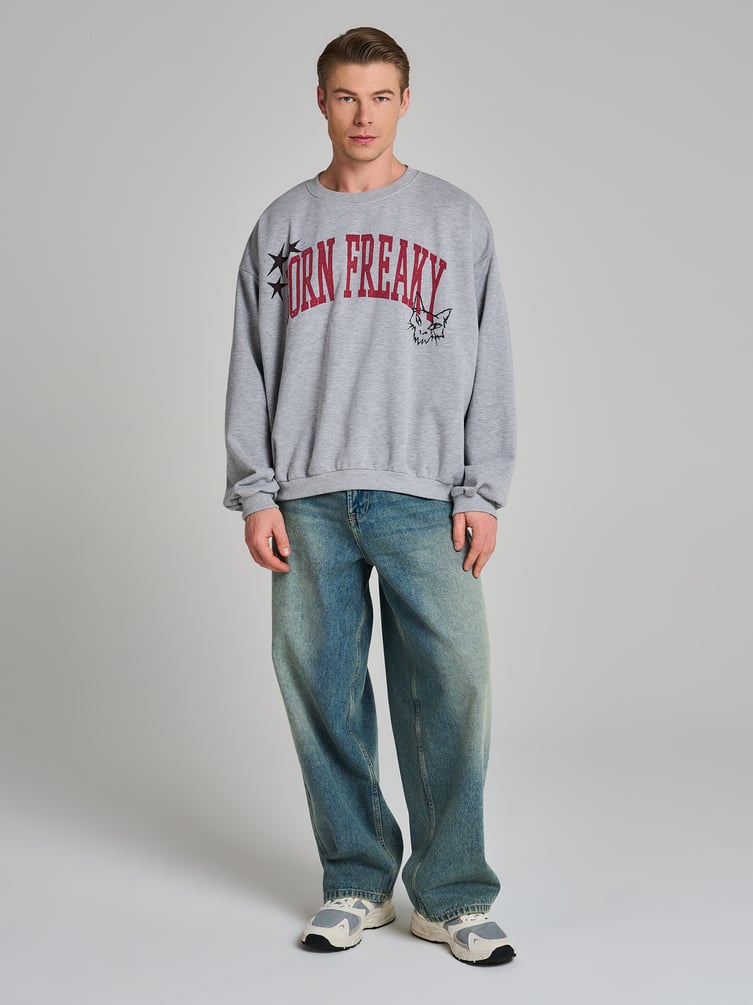 Свитшот оверсайз с нефорским принтом