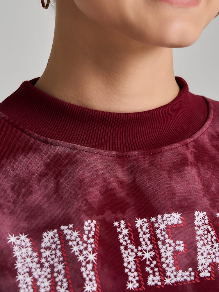 Свитшот тай-дай с надписью