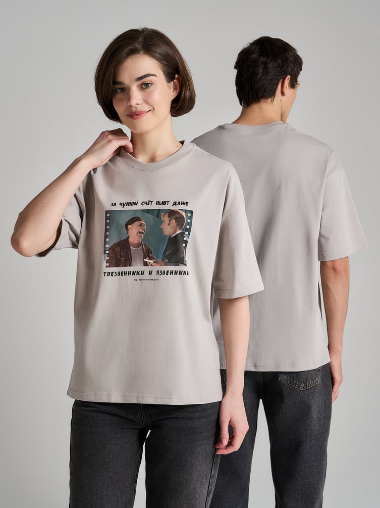 Футболка оверсайз с принтом Мосфильм