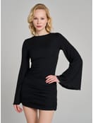 Короткое платье лапша с завязками