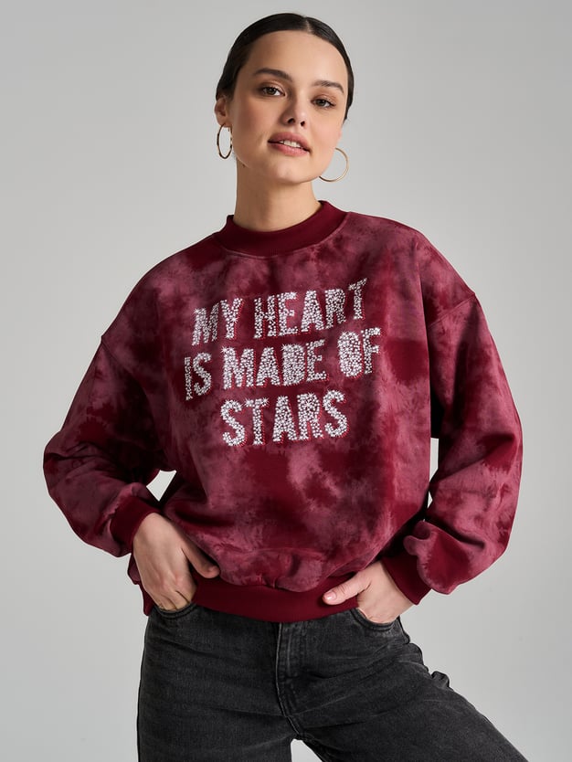 Свитшот тай-дай с надписью