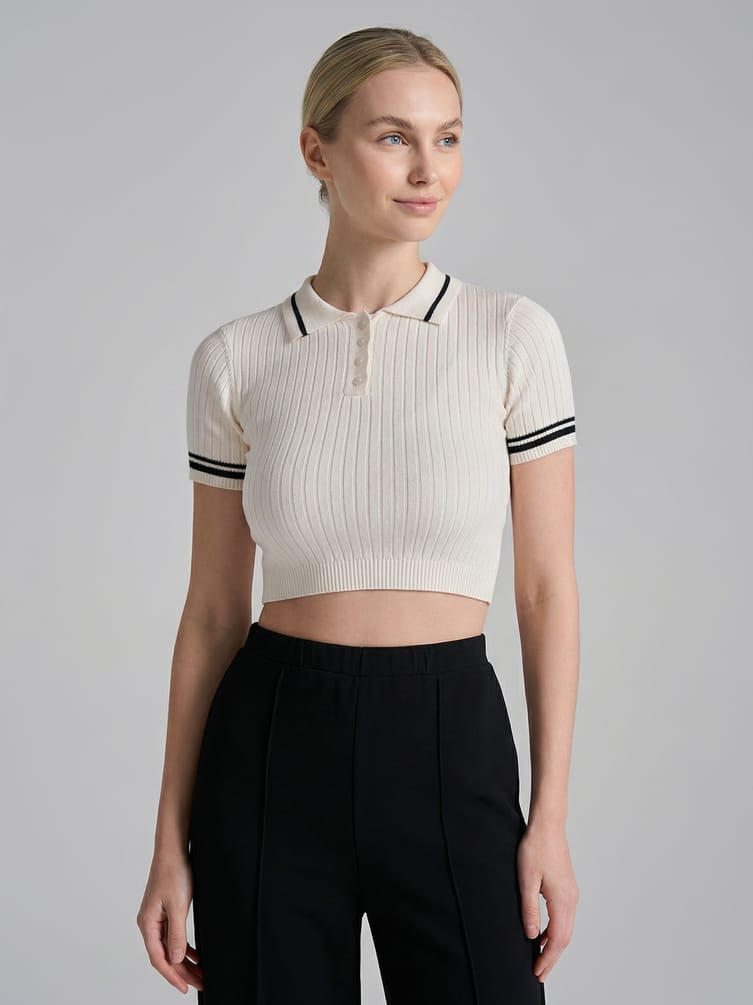 Джемпер-поло с коротким рукавом