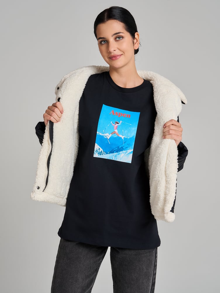 Футболка оверсайз с принтом