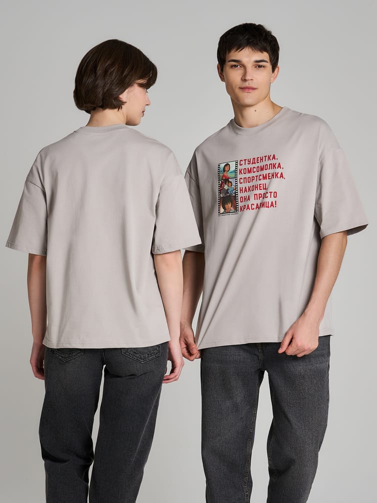 Футболка оверсайз с принтом Мосфильм
